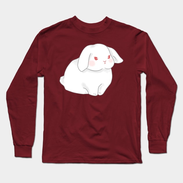 cute round angry rew holland lop rabbit | Bunniesmee Long Sleeve T-Shirt by GambarGrace